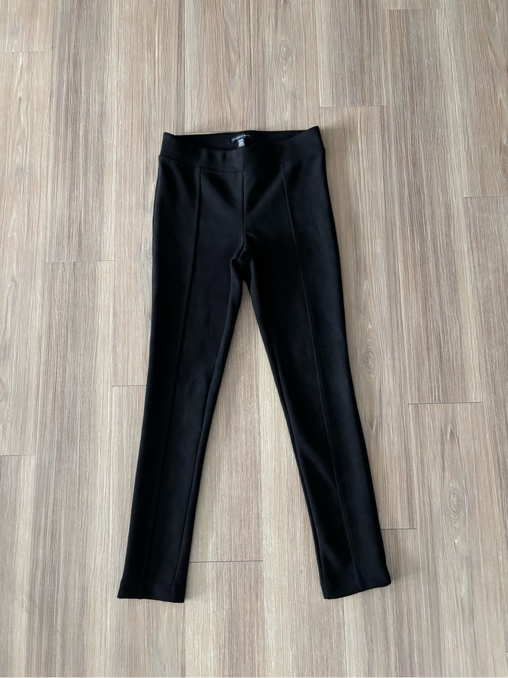 Andrew Marc Faux Suede Leggings Black Women XS Pull On Pants Minimalist Capsule